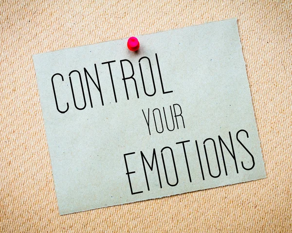 Control Your Emotions  Message — Stock Photo, Image