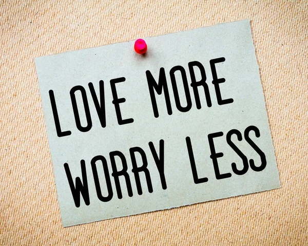Amore più preoccupazione meno messaggio — Foto Stock
