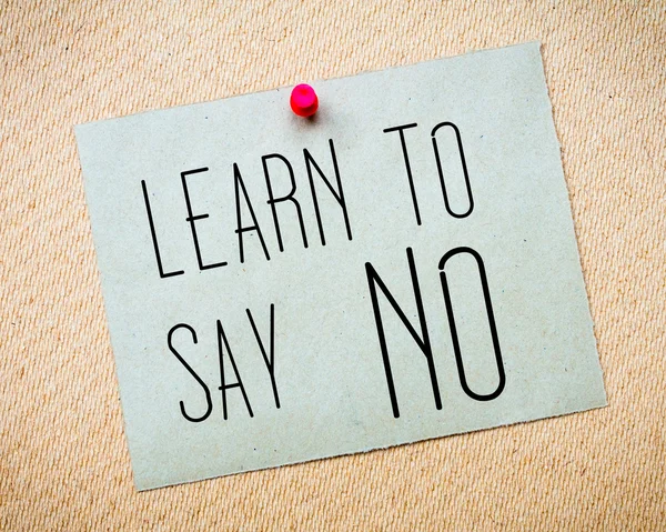 Aprender a decir NO Mensaje — Foto de Stock