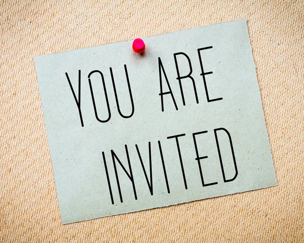 You Are Invited Message — Stock Photo, Image