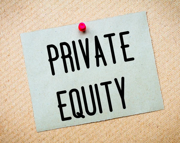 Messaggio sul private equity — Foto Stock