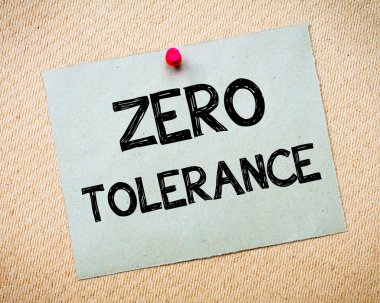 Sıfır tolerans mesaj