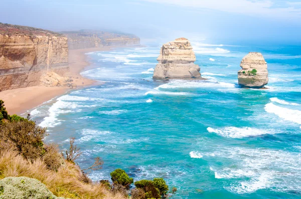 A tizenkét apostol által a Great Ocean Road, Victoria, Ausztrália — Stock Fotó