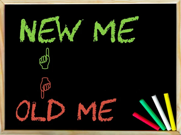 Old Me versus New Me — Stock Photo, Image