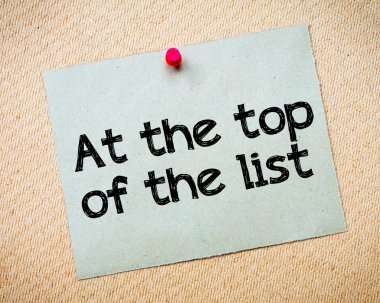 Listesinin en üstünde