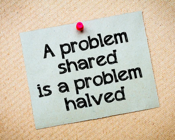 A problem shared is a problem halved — Stock Photo, Image