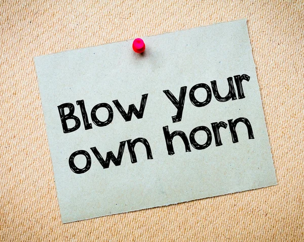 Blow your own horn — Stock Photo, Image