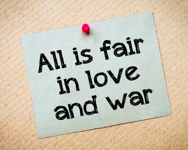 All is fair in love and war — Stock Photo, Image