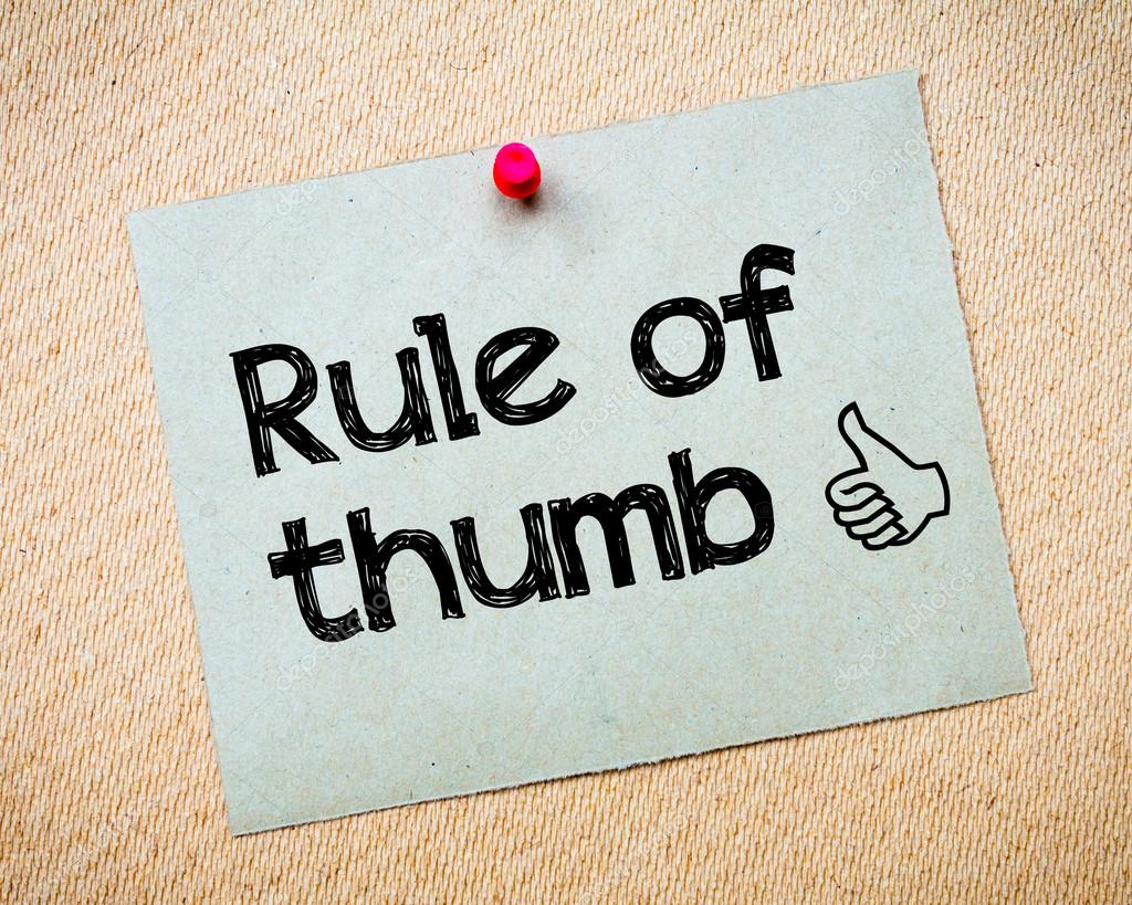 Rule Of Thumb U2014 Stock Photo U00a9 Stanciuc1 68730797