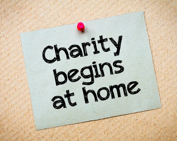 Charity begins at home — Stock Photo, Image