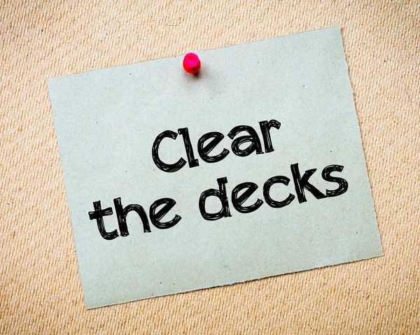 Clear the decks — Stock Photo, Image