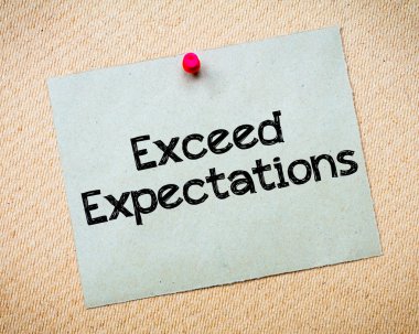 beklentilerini aşmak