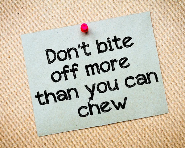 Don't bite off more than you can chew — Stock Photo, Image