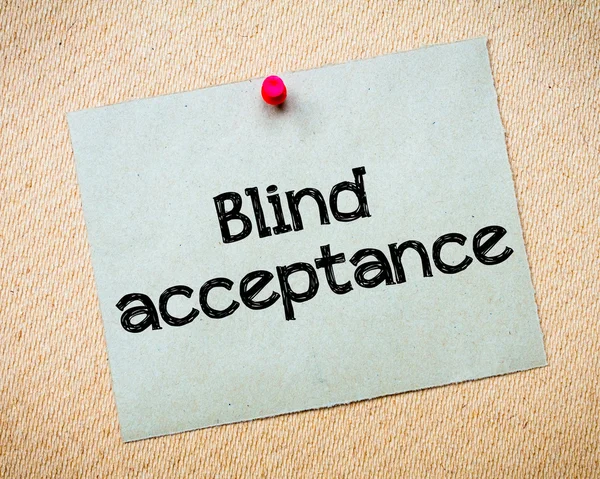 Blind acceptans — Stockfoto