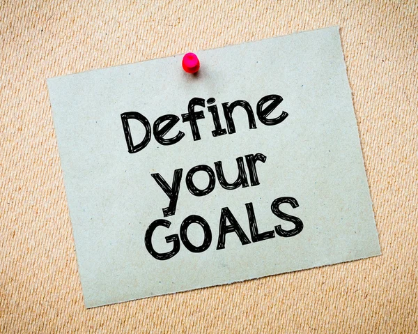 Define your GOALS — Stock Photo, Image
