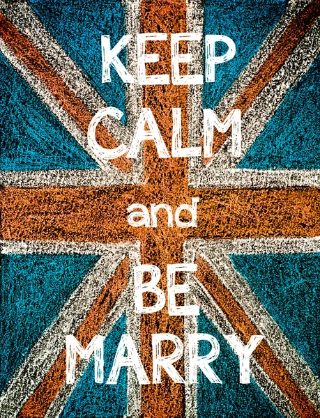 Keep Calm and Be Marry — Stock Photo, Image