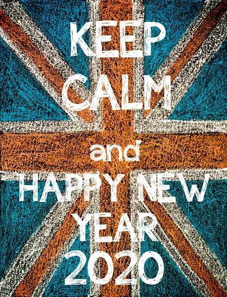 Keep Calm and Happy New Year 2020 — Stock Photo, Image
