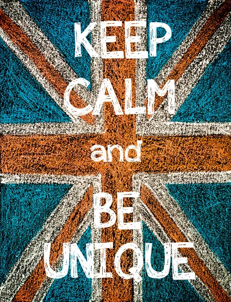 Keep Calm and Be Unique — Stock Photo, Image