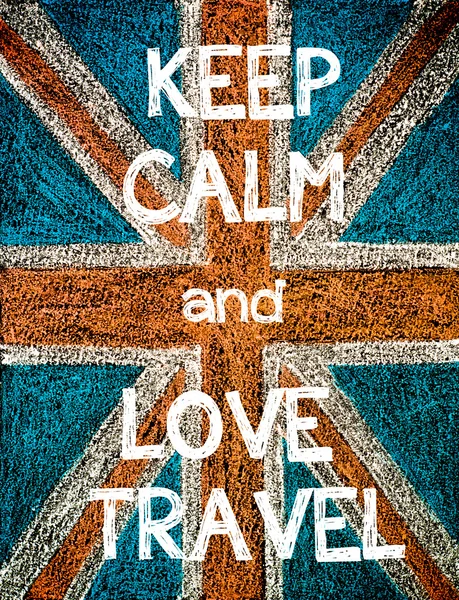 Keep Calm and Love Travel — Stock Photo, Image