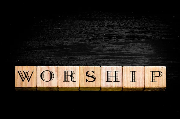 Word Worship isolated on black background — Stock Photo, Image