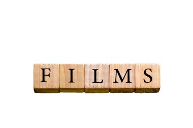 Word kopya alanı ile beyaz arka plan üzerinde izole Filmler