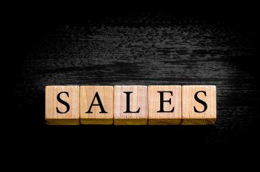 Word satış kopya alanı siyah zemin üzerine izole