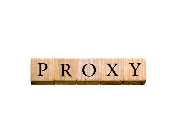 Word kopya alanı ile beyaz arka plan üzerinde izole Proxy — Stok fotoğraf