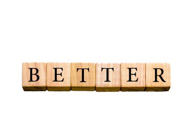 Word izole kopya alanı ile beyaz arka plan üzerinde daha iyi