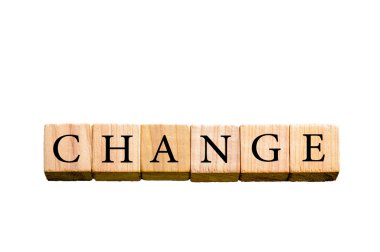 Word izole kopya alanı ile beyaz arka plan üzerinde değişiklik