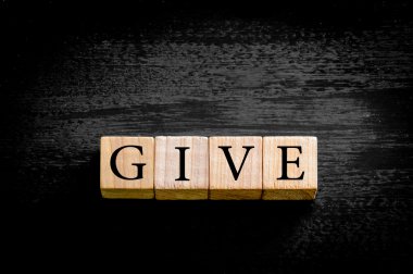 İzole kopya alanı siyah zemin üzerine söz veriyorum