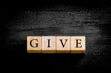 İzole kopya alanı siyah zemin üzerine söz veriyorum