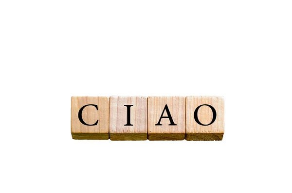 Word CIAO isolated on white background with copy space — Stock Photo, Image