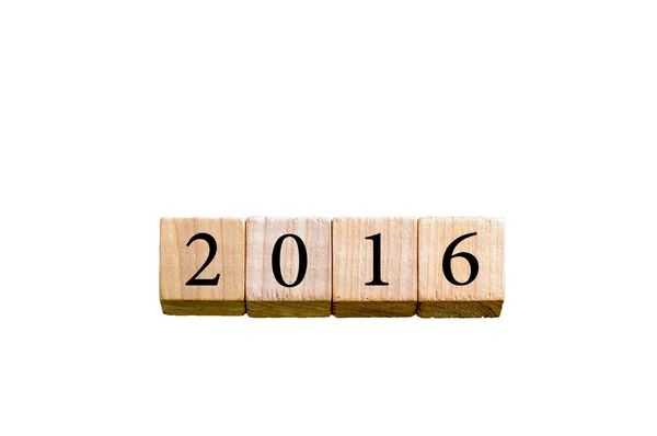 Yıl 2016 kopya alanı ile beyaz arka plan üzerinde izole — Stok fotoğraf