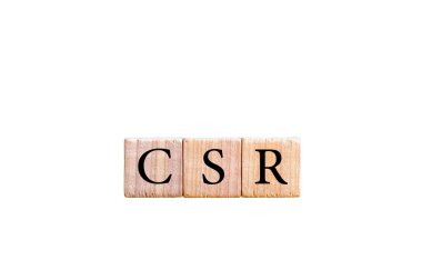 Kopya alanı ile izole kısaltma Csr - kurumsal sosyal sorumluluk