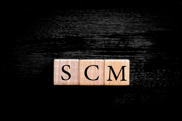 Sigla SCM - Supply Chain Management isolado com espaço de cópia — Fotografia de Stock