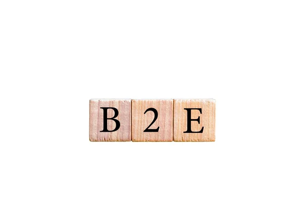 Acrónimo B2E - Negócio para empregado isolado com espaço de cópia — Fotografia de Stock