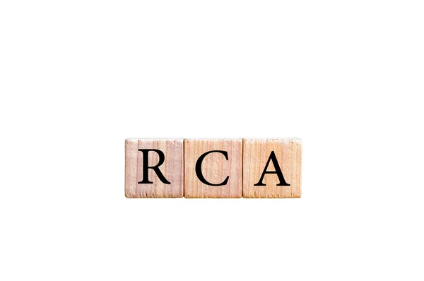 Acronym RCA - Root cause analysis isolated with copy space — Stock Photo, Image