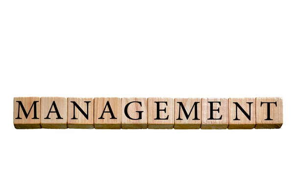Ordet Management isolerad på vit bakgrund — Stockfoto