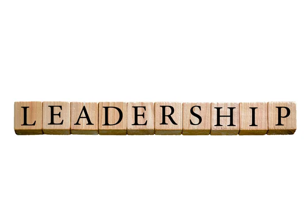 Palavra LEADERSHIP isolado no fundo branco — Fotografia de Stock