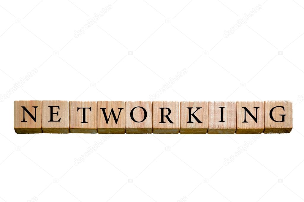 Word NETWORKING isolated on white background with copy space — Stock