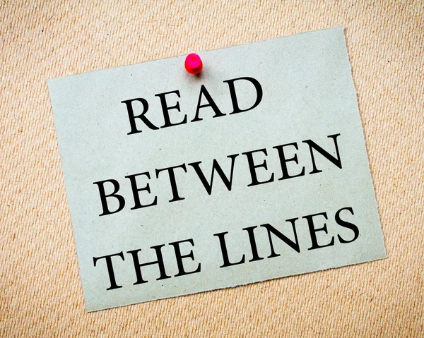 Read Between The Lines — Stock Photo, Image