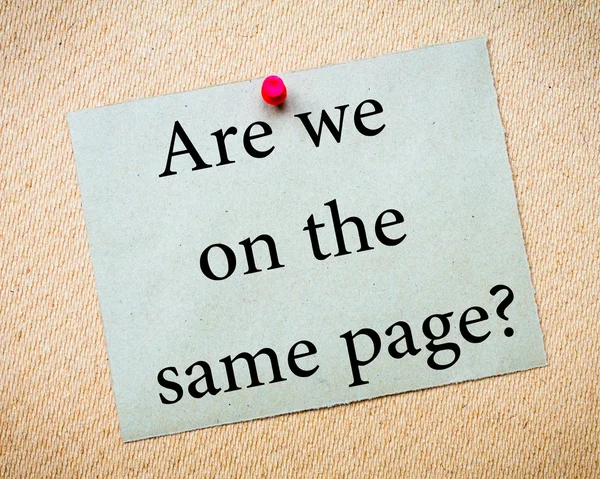 Are We On The Same Page? — Stock Photo, Image