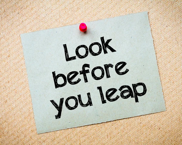 Look Before You Leap — Stock Photo, Image