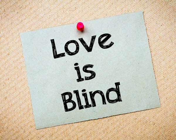 Liefde is blind — Stockfoto