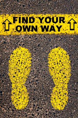 Senin Own Way iletiyi bulun. Kavramsal görüntü