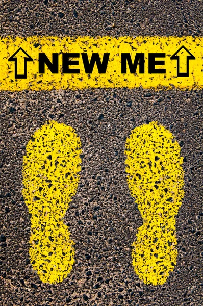 Mensaje de New Me. Imagen conceptual —  Fotos de Stock