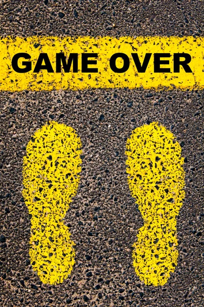 Game Over μήνυμα. Εννοιολογική εικόνα — Φωτογραφία Αρχείου