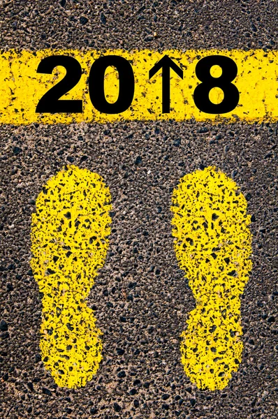 Yıl 2018 önümüzdeki iletisidir. Kavramsal görüntü