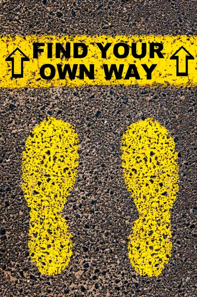 Senin Own Way iletiyi bulun. Kavramsal görüntü