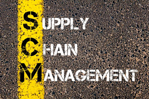 Акроним SCM - Управление цепочкой поставок — стоковое фото